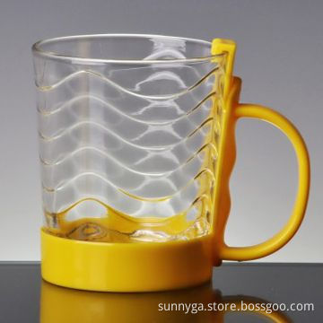 Machine Pressed Mugs for Promotions, with Plastic Handle and Base, Various Colors are Available